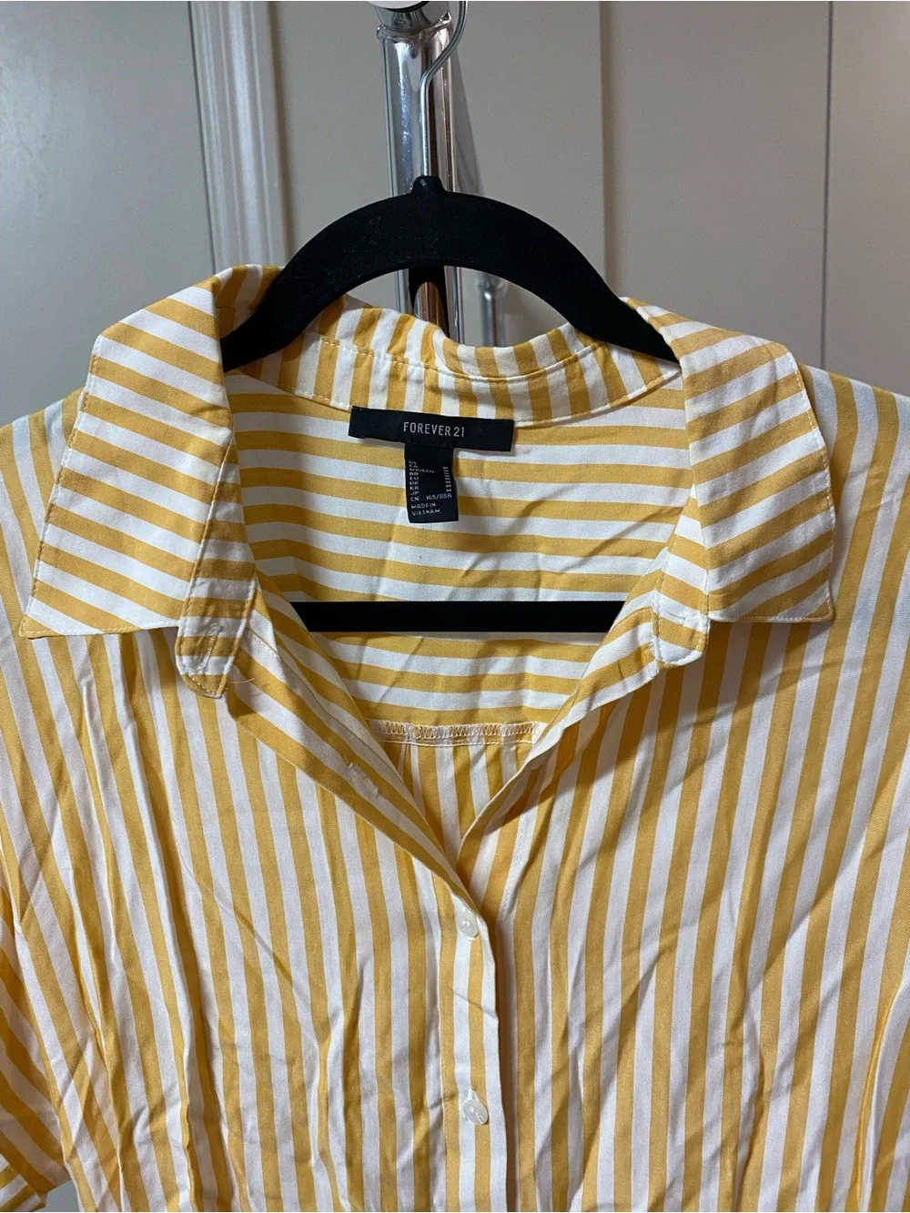 Forever 21 Yellow and White Striped Dress - Picture 4 of 10
